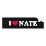 I LOVE NATE BUMPER STICKER