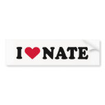 I LOVE NATE BUMPER STICKER