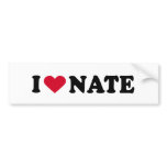 I LOVE NATE BUMPER STICKERS
