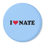 I LOVE NATE magnets