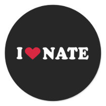 I LOVE NATE stickers by loveshirts I LOVE NATE stickers