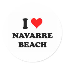 I Love Navarre Beach Florida Sticker
