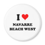 I Love Navarre Beach West Florida magnets