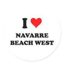 I Love Navarre Beach West Florida Stickers