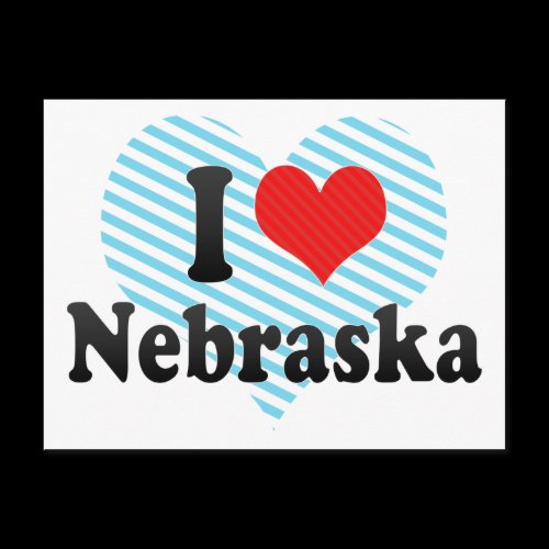 I Love  Nebraska Postcard
