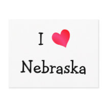 I Love Nebraska Postcard