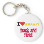 I love nebraskas track and field keychains