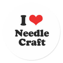 I Love Needle Craft Tshirt stickers by loveshirts I Love Needle Craft Tshirt stickers