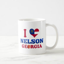 I Love Nelson, Georgia Coffee Mugs