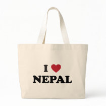 I Love Nepal Canvas Bags