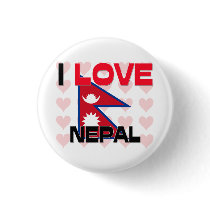I Love Nepal buttons