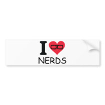 i love nerds bumper stickers by Tomaniac i love nerds bumper stickers