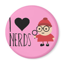 I Love Nerds magnets