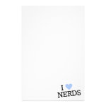 I love Nerds retor fun cute Blue heart stationary Customized Stationery I love Nerds retor fun cute Blue heart stationary Customized Stationery