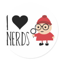 I Love Nerds stickers