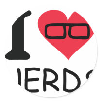 i love nerds stickers by Tomaniac i love nerds stickers