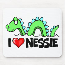 I Love Nessie mousepads