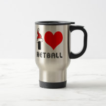 I Love Netball Design Coffee Mugs