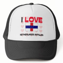 I Love Netherlands Antilles hats