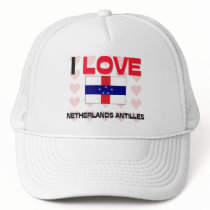 I Love Netherlands Antilles hats