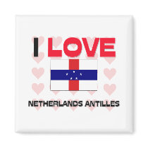 I Love Netherlands Antilles magnets