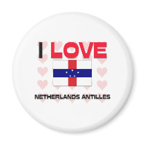 I Love Netherlands Antilles magnets