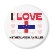 I Love Netherlands Antilles magnets