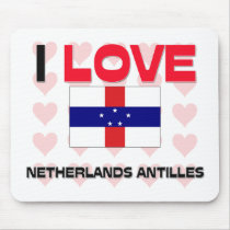 I Love Netherlands Antilles mousepads