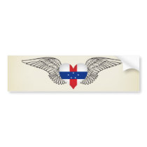 I Love Netherlands Antilles -wings Bumper Stickers