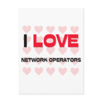 I LOVE NETWORK OPERATORS postcards
