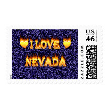 I love nevada fire and flames design stamps