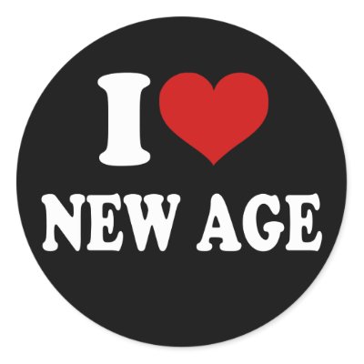 I Love New Age Round Sticker