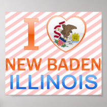 I Love New Baden, IL Print
