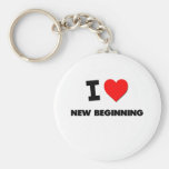 I Love New Beginning Key Chain