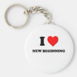 I Love New Beginning Keychain