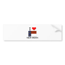 I Love New Bern North Carolina Bumper Sticker
