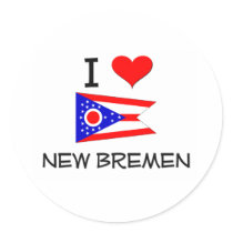 I Love New Bremen Ohio Stickers