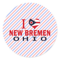 I love New Bremen, Ohio Stickers
