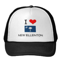 I Love New Ellenton South Carolina Mesh Hats