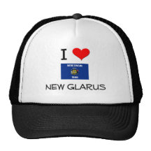 I Love New Glarus Wisconsin Mesh Hats