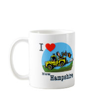 I Love New Hampshire Country Taxi mugs