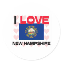 I Love New Hampshire stickers
