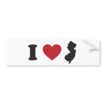 I Love New Jersey Bumper Stickers