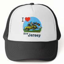 I Love New Jersey Country Taxi hats