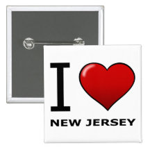 I LOVE NEW JERSEY PINBACK BUTTON