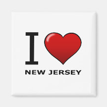 I LOVE NEW JERSEY REFRIGERATOR MAGNETS