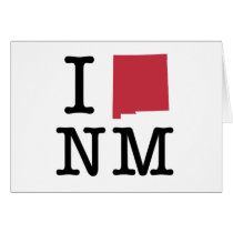 I Love new Mexico Greeting Cards
