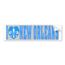 I Love New Orleans Fleur on Street Tiles bumper stickers