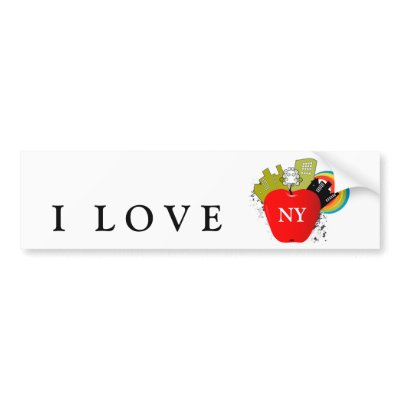 I Love New York Bumper Sticker by EveStock