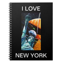 I Love New York Statue of Liberty Pop Art Notebook